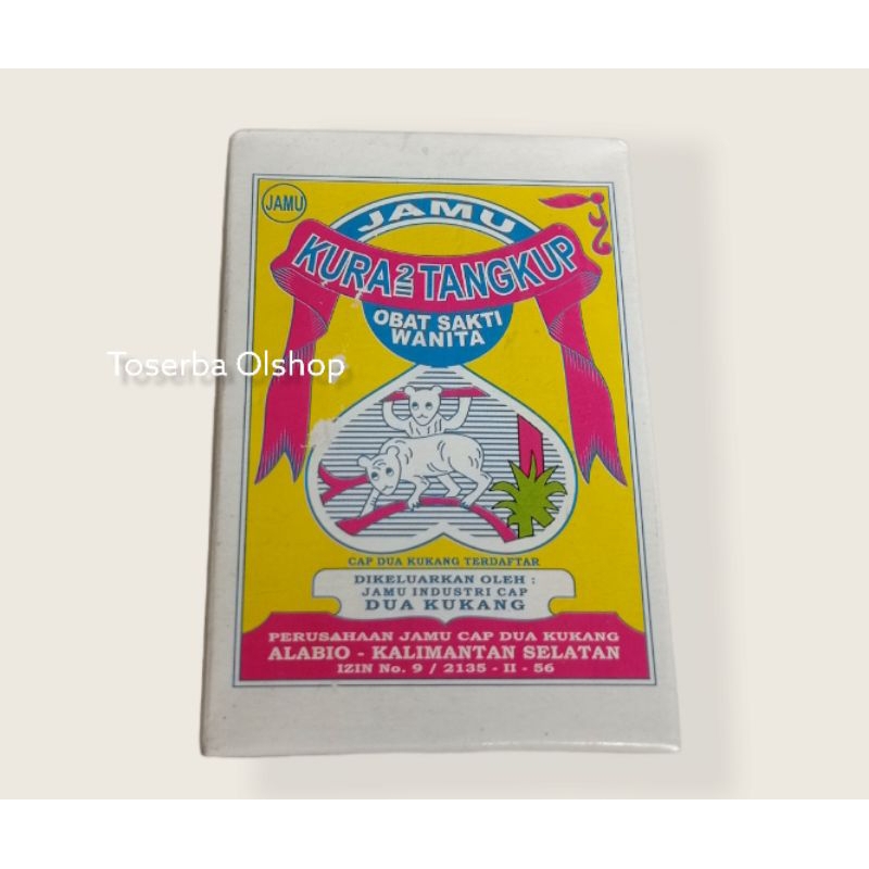 

Jamu kura kura tangkup (1box isi 12 bungkus)