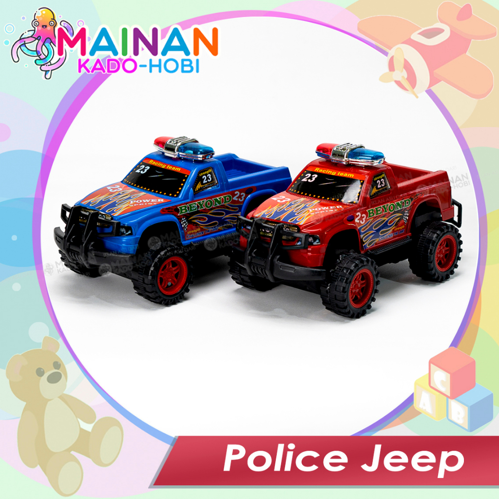 MAINAN ANAK LAKI MINIATUR DIECAST CAR MOBIL JEEP POLICE