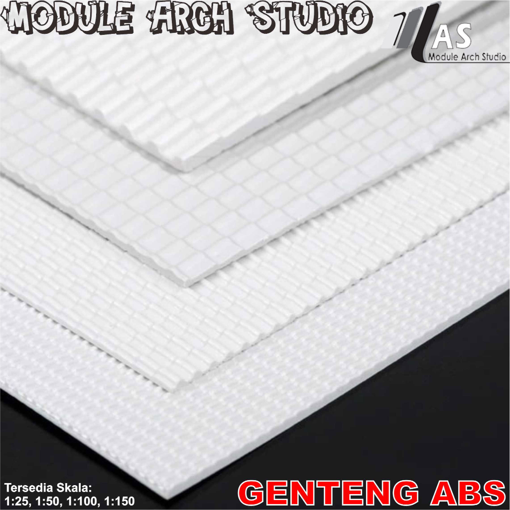 Maket Genteng ABS 21x30cm - Maket Atap - ABS Rooftile 21x30cm