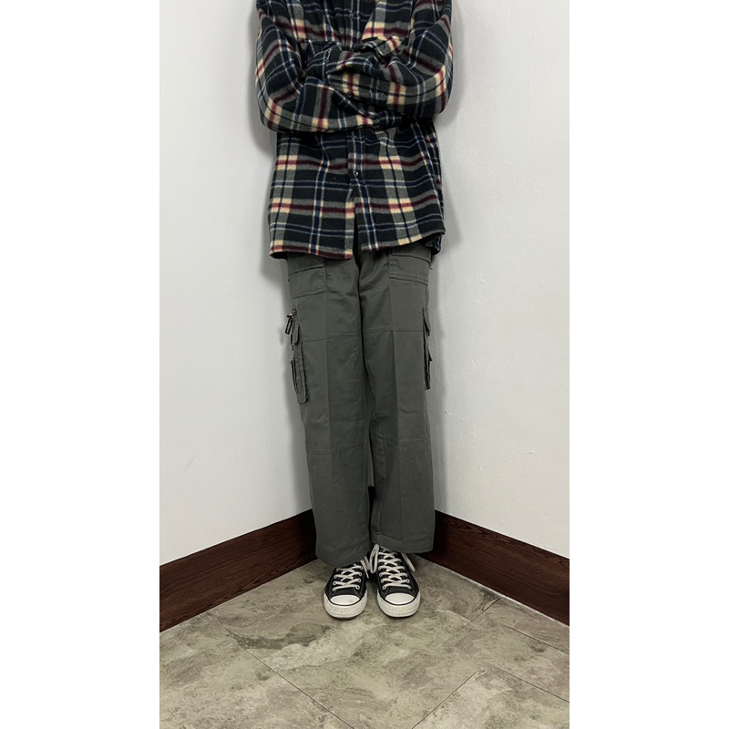 celana cargo panjang hijau olive second murah