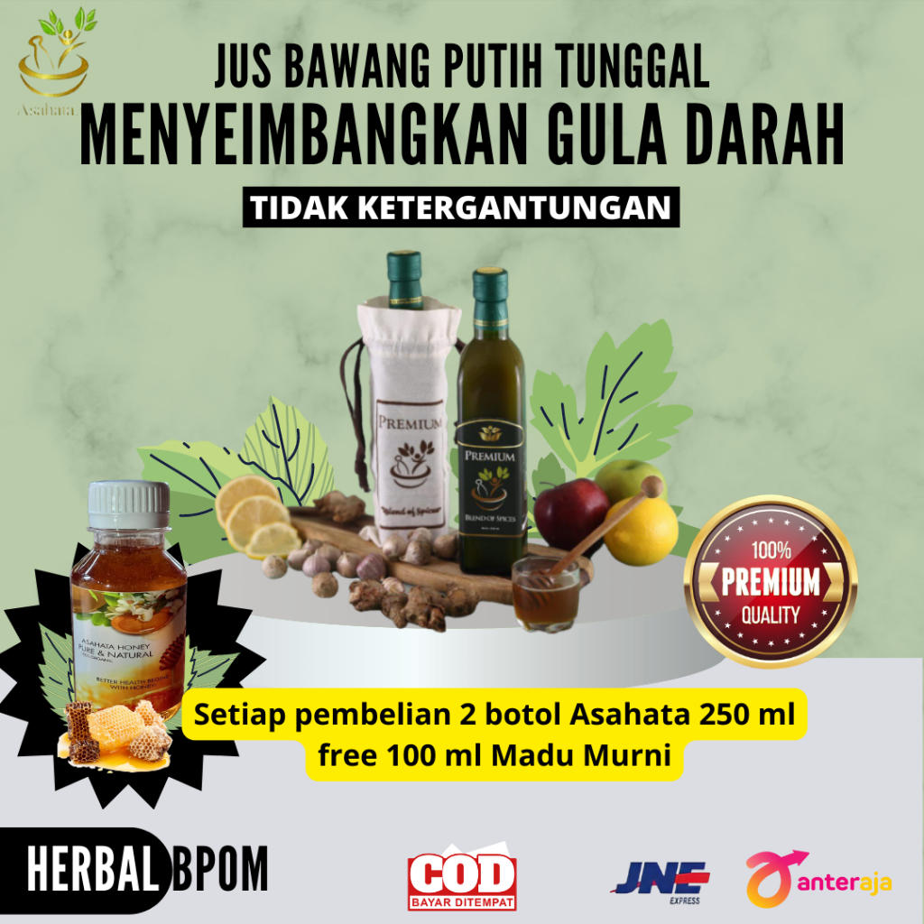 

Jus Bawang Putih Tunggal Menyeimbangkan Gula Darah - Asahata Blend Of Spices Mengobati Penyakit Gula