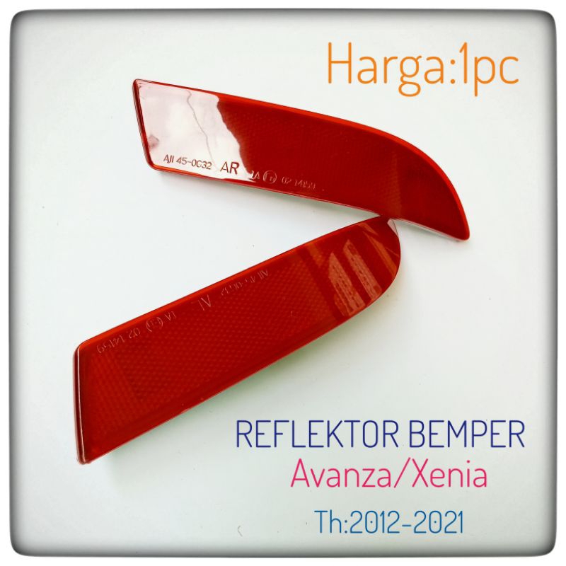 Reflektor bemper Avanza Xenia 2012 2021 mata kucing bemper Avanza Xenia lampu bemper Avanza Xenia