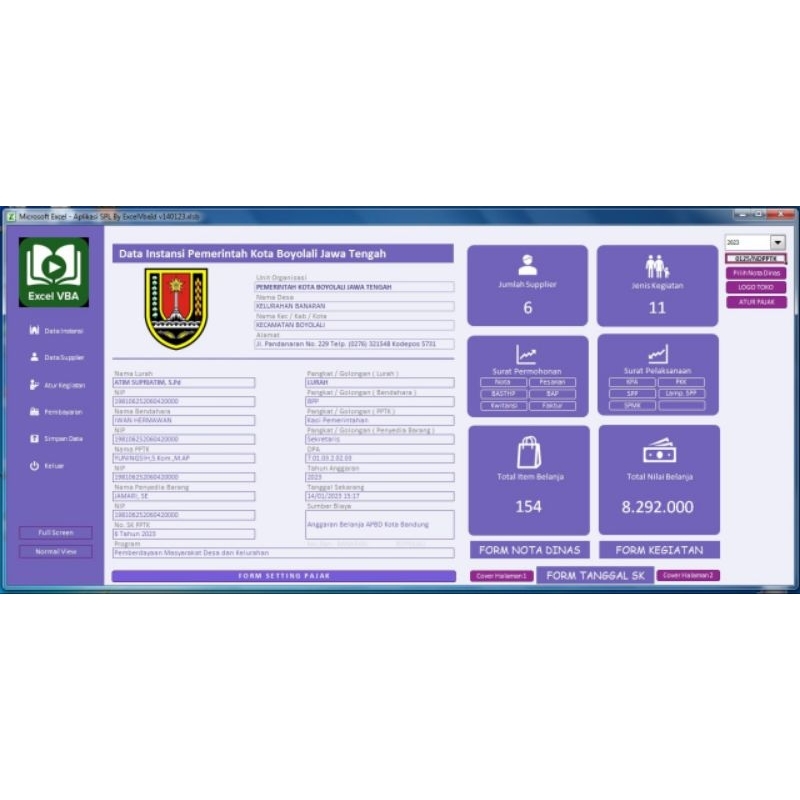 Aplikasi SPL ExcelVba