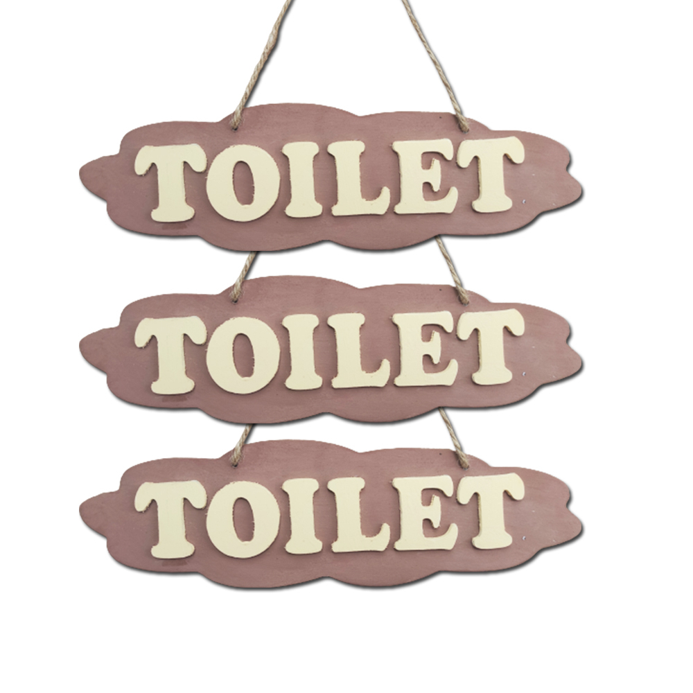 Gantungan Tulisan Toilet ukir / tulisan timbul toilet dari kayu