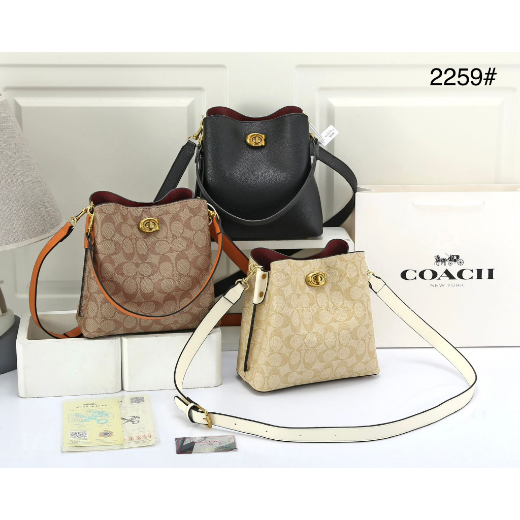 TAS WANITA BATAM IMPORT COACH BUCKET BAG 2259 KWALITAS SEMI ORIGINAL