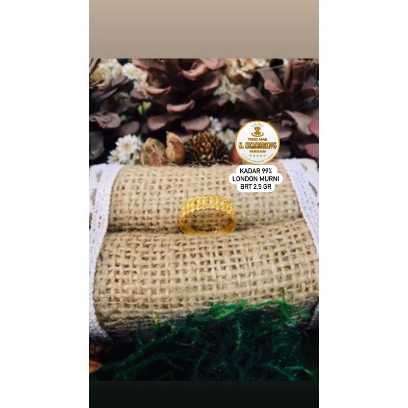 cincin rante atas mas london murni