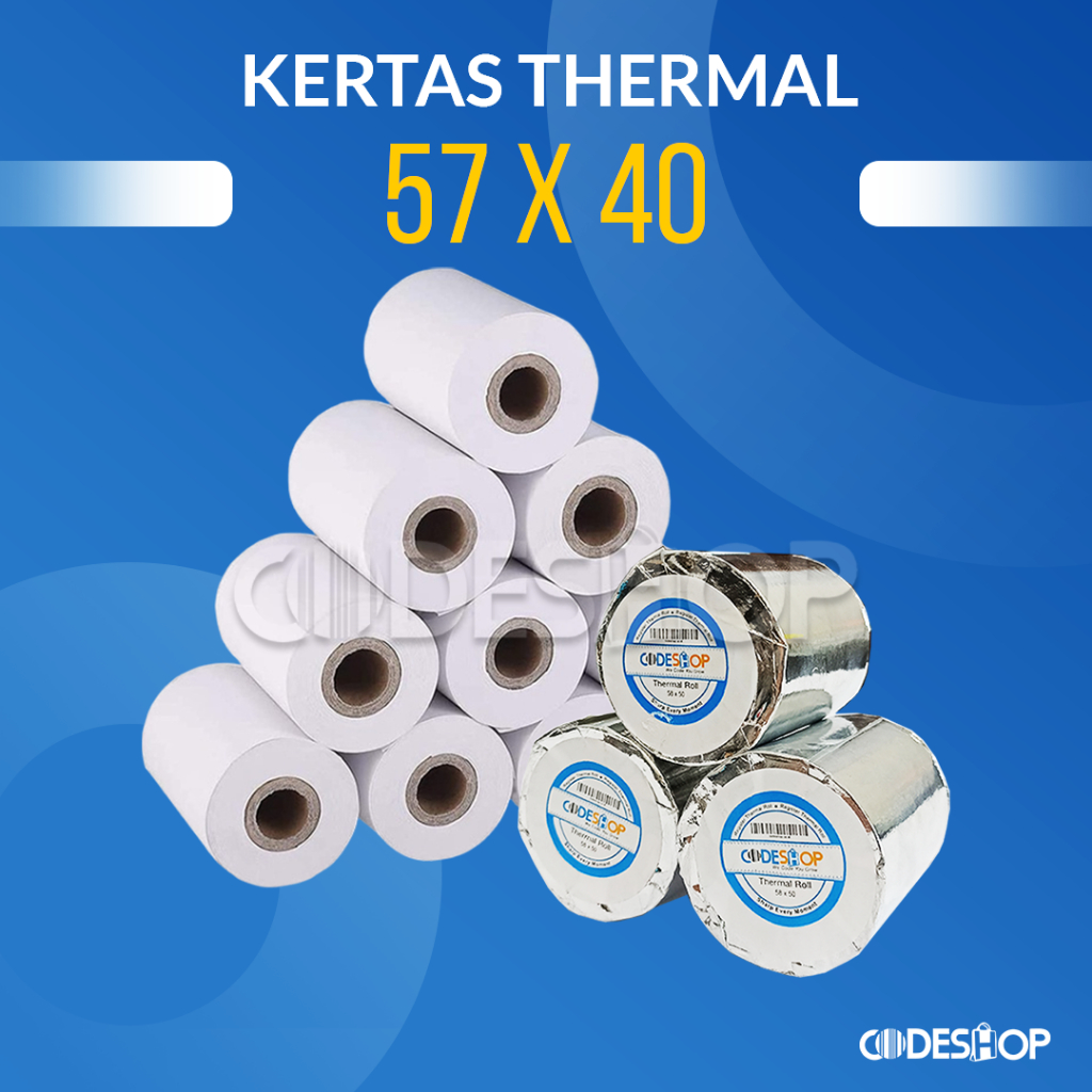 Kertas Struk Thermal CODESHOP 57 X 40 mm - 1 Slop - Isi 10 Roll