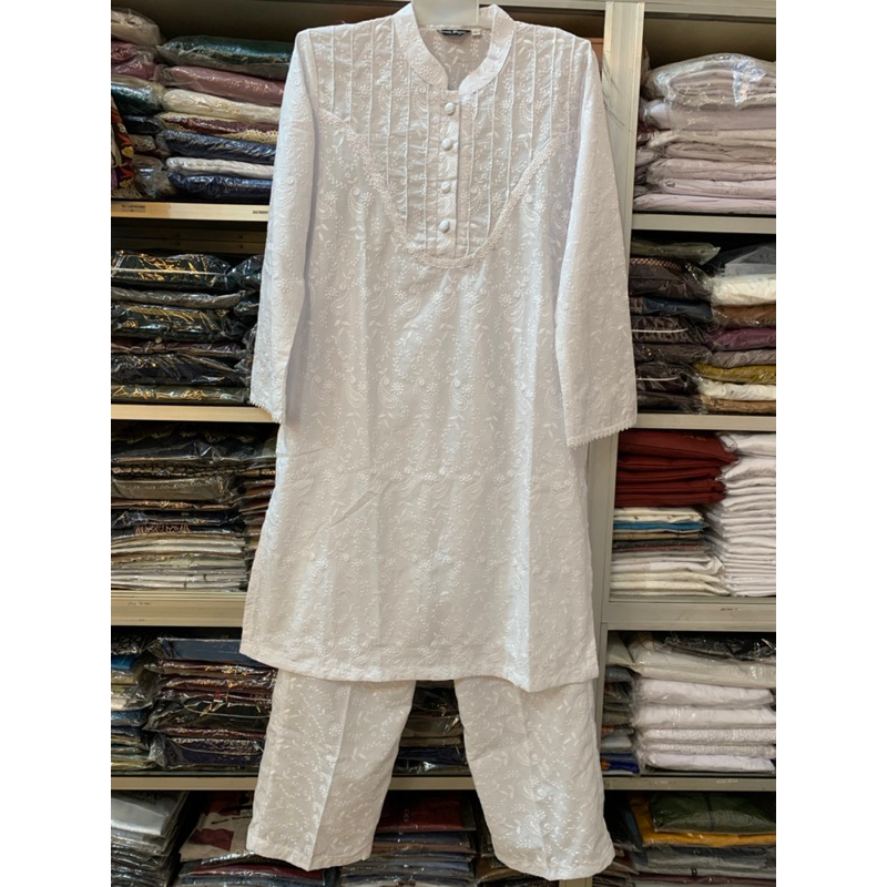 Setelan Gamis Putih Perempuan Haji Umroh | Busana Muslim Wanita Putih | Baju Ihrom Perempuan