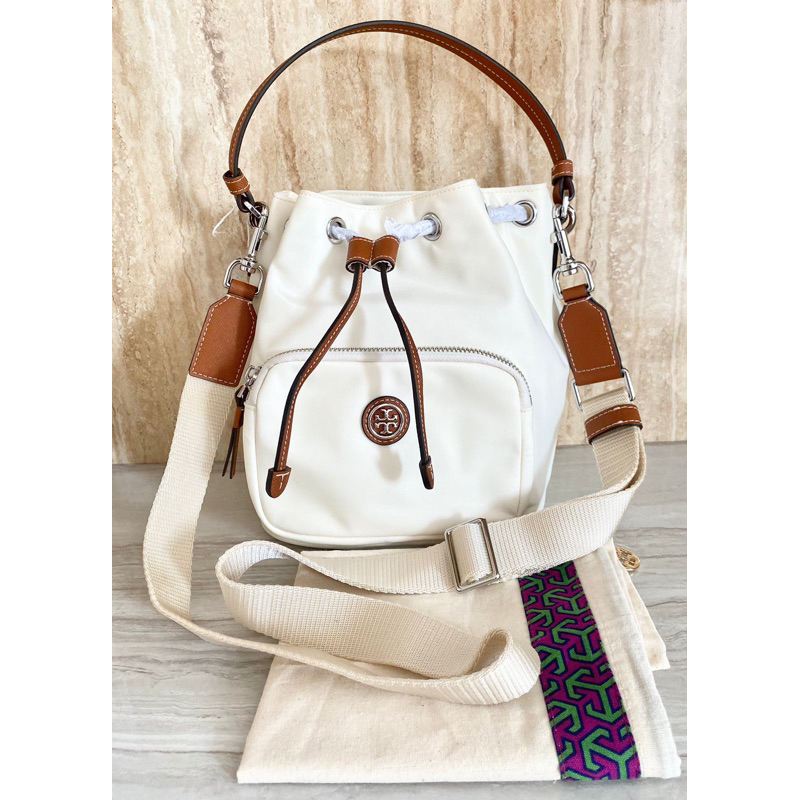 Tas Tory Burch Original Virginia Bucket Bag White