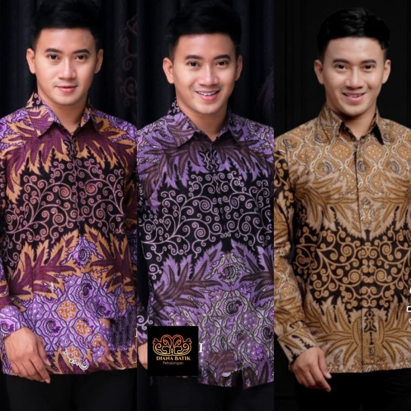 TERBARU Baju Batik Pria Gus Azmi Syubbanul Muslimin Hadroh Azzahir Santri muslim, Modern Lengan Panjang