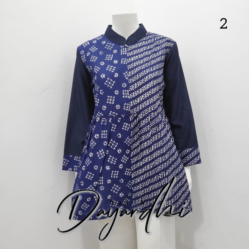 Jual Dayardhi Baju Batik Wanita Kombinasi Blouse Batik Wanita Terbaru ...