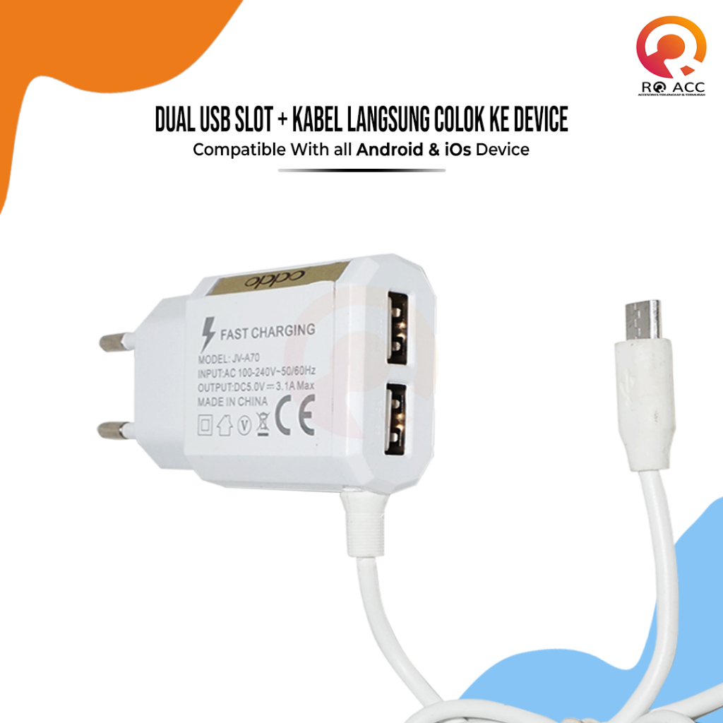 [RO ACC]CHARGER CASAN SAMSUNG DUAL USB NEW LED 2.1A REMAX EDITION