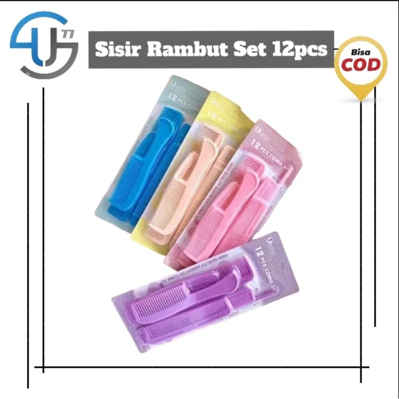 US273 Paket Sisir Rambut Set Isi 12 pcs By Toko Haji Usman