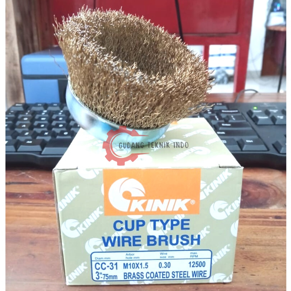 Cup Type Wire Brush 3" (75 MM) KINIK CC-31 / Sikat Mangkok 3" KINIK