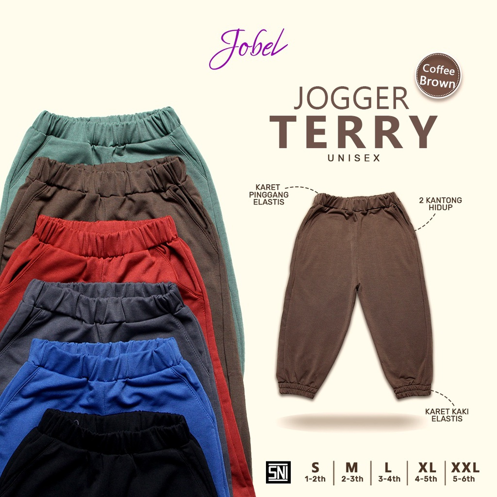KDL28 KAZEL JOGGER TERRY UNISEX CELANA PANJANG COWOK &amp; CEWEK