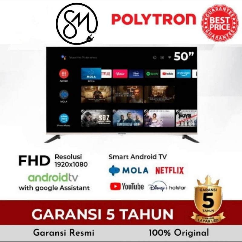 LED TV Polytron PLD 50AG9953 Android Smart 50 inc inch