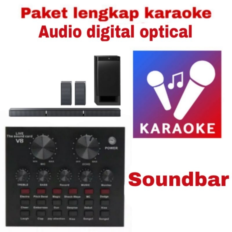 Paket lengkap karaoke optical soundbar