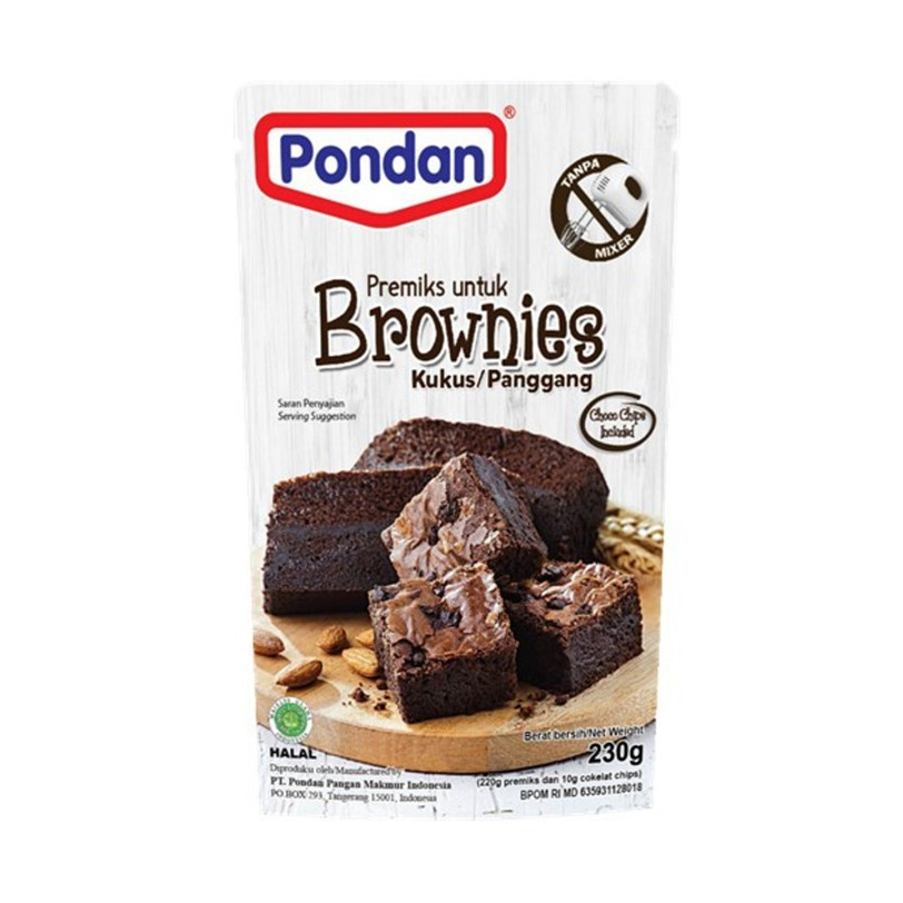 

Pondan Brownies Kukus / Panggang Coklat 230gr