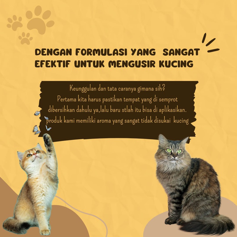 SPRAY PENCEGAH KUCING BUANG AIR SEMBARANGAN KEMASAN 100ML TAMPA MENYAKITI