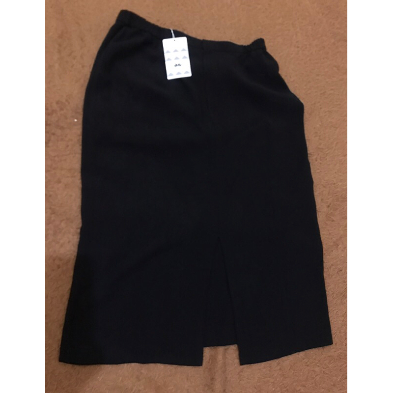 Rok Kerja Hitam Midi Span