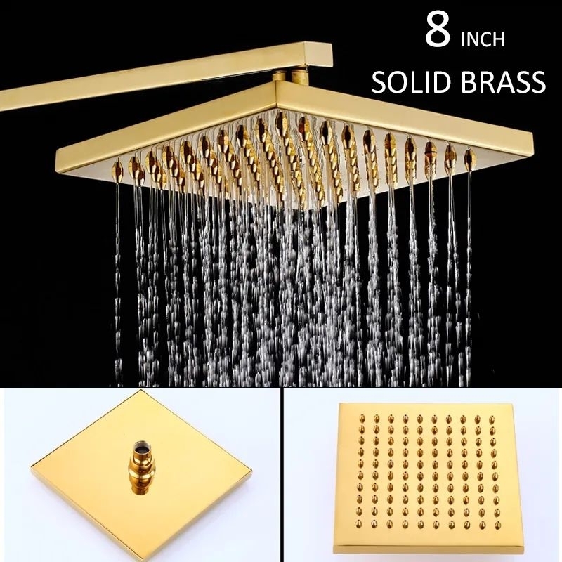 Shower Coulomn GOLD mengkilap Stainless Sus 304 shower Tiang wall shower Bathub