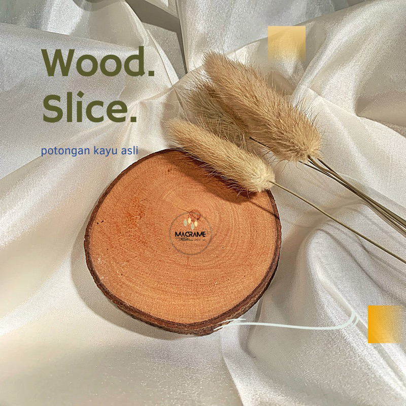 Wood Slice | Tatakan Kayu Aesthetic | Tatakan kayu asli | Coaster