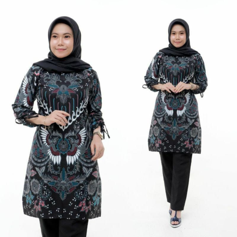 Baju batik wanita model tunik masakini