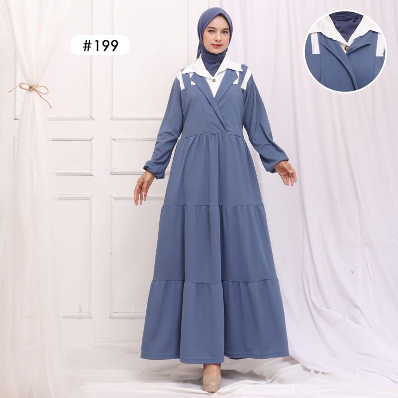 GROSIR ( 55 rb  x  6 / pcs  )-KODE 199 GAMIS BLEZER VOXY  PREMIUM
