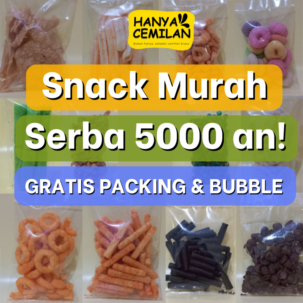 

Snack Serba 5000 / Cemilan Serba 5000 / GRATIS PACKING / Cemilan 5 Ribu / Snack 5 Ribu / FREE PACKING