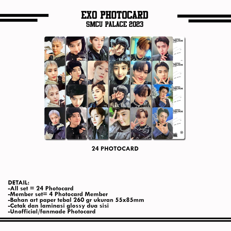 EXO SMCU PALACE PHOTOCARD