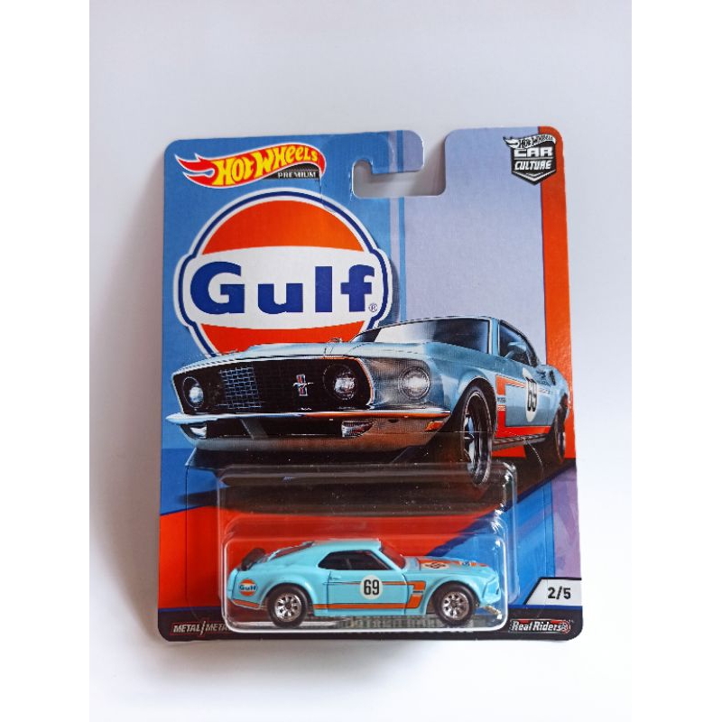 hot wheels premium 69 ford mustang boss gulf