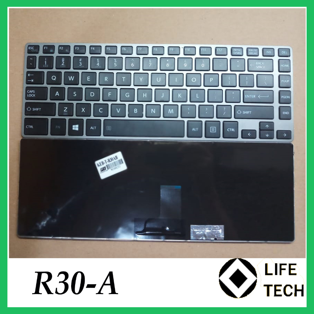 Keyboard Laptop Notebook Toshiba Portege R30-A R30-A-14K R30-AK01B NSK-V22BN / Frame SilverNo backlight No pointer
