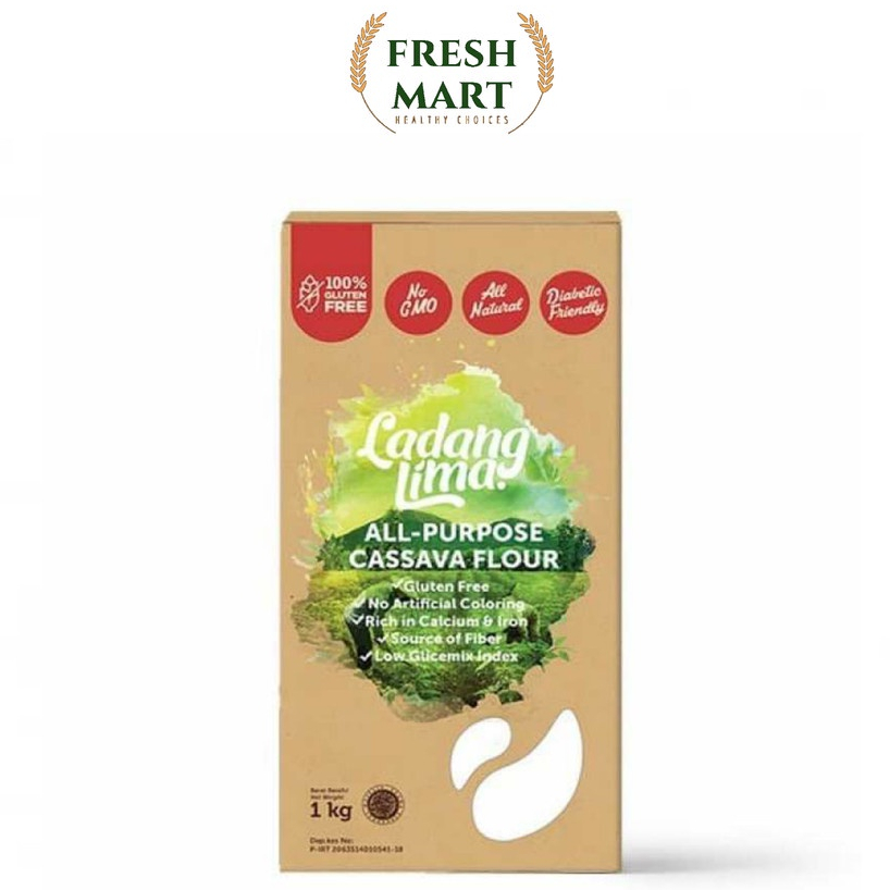

Ladang Lima TEPUNG SINGKONG ALL PURPOSE CASSAVA FLOUR GLUTEN FREE 1KG