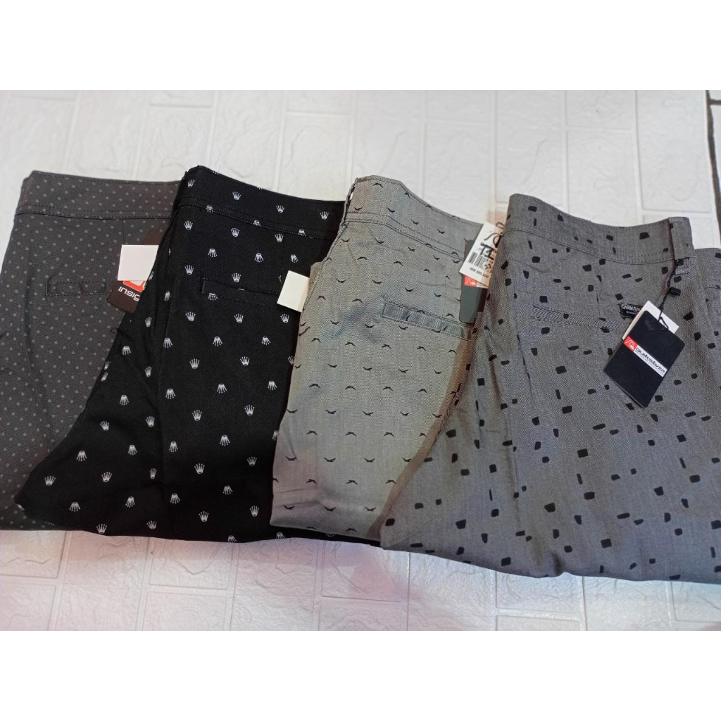 Celana Pendek Kain Chinos Motif Pria Jumbo | Big Size