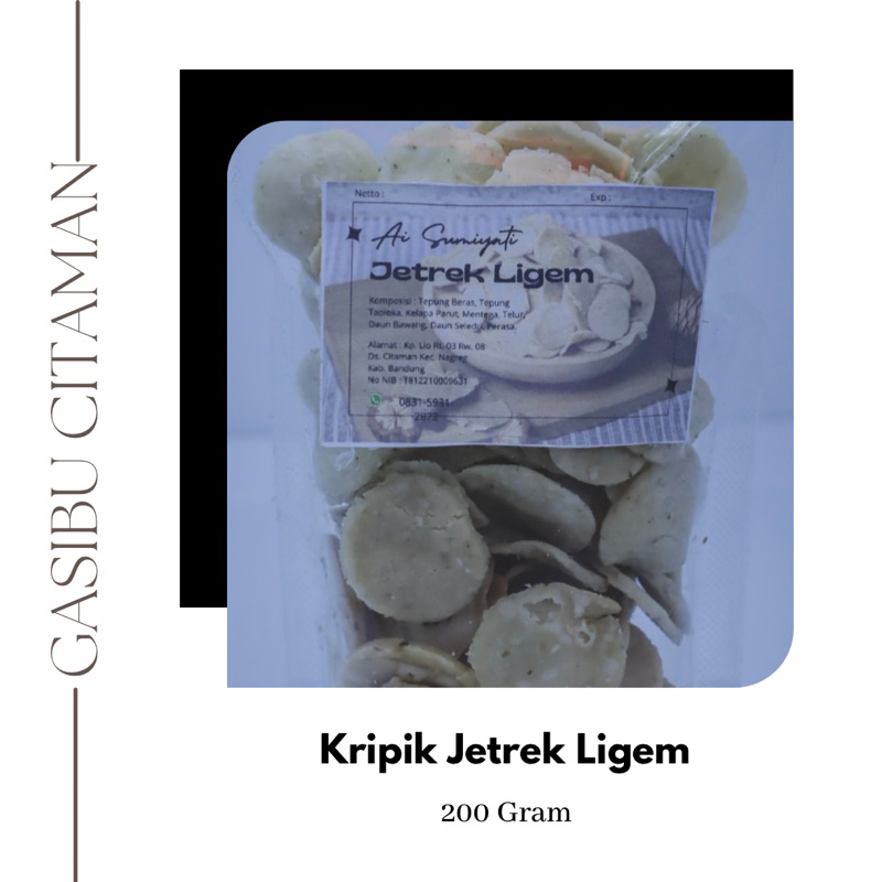 

Kerupuk Keripik Jetrek Ligem | Snack Gasibu Citaman