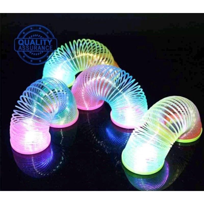 PER SPRING SLINKY LED BESAR  6,5cm / mainan anak murah edukasi