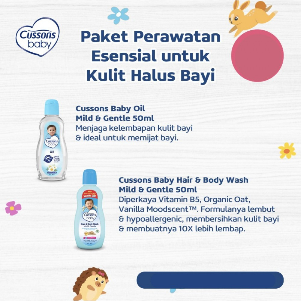 Cussons Baby Medium Bag Basic Essential Pack Paket Hadiah Bayi