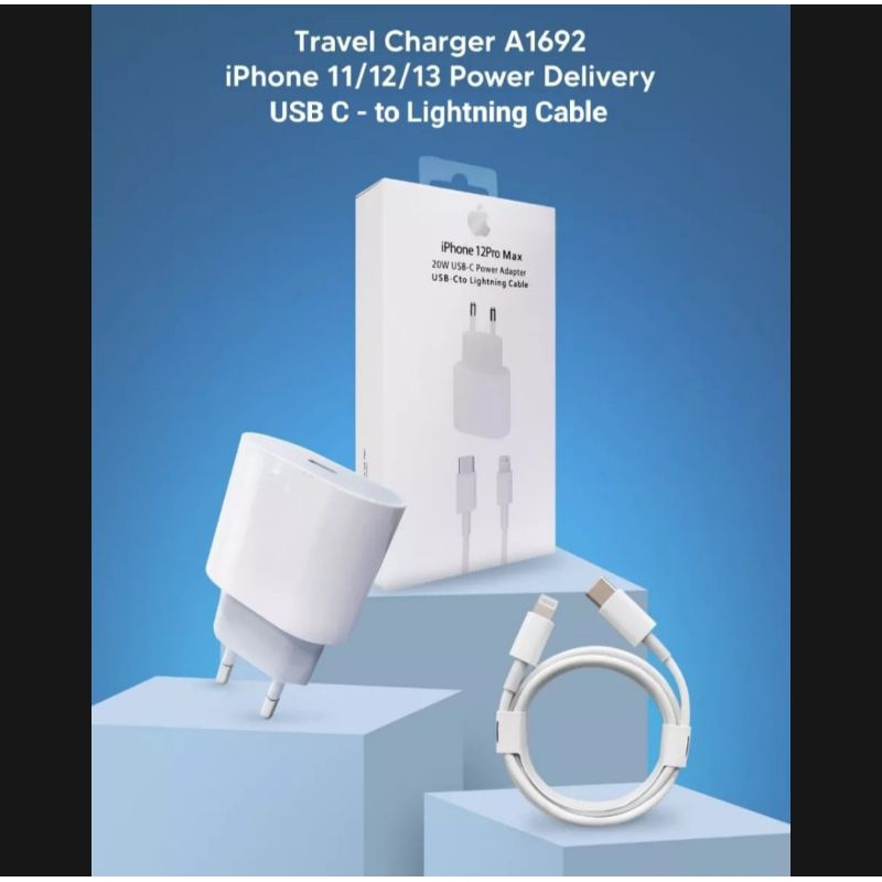 Charger Iph C91 A1692 /TRAVEL CHARGER/CASAN/ CHARGER C91 A1692 IPH 11/12/13 USB TYPE-C TO LIGHTNING ori 100%