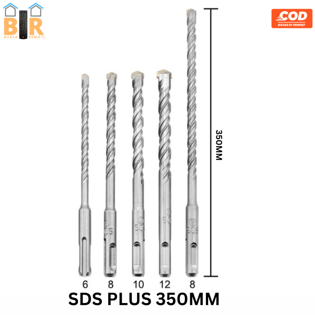 Mata Bor Bobok Tembok Besi Beton Sds Plus 8MM -32MMX350MM