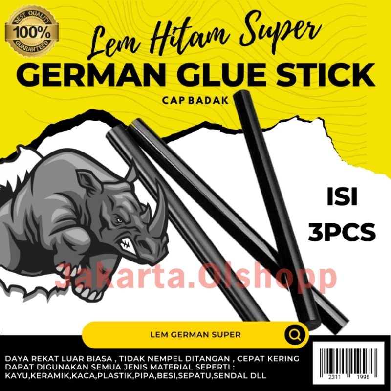 

Lem Stick German Original isi 3pcs | Lem Bakar Super | Lem Bakar Hitam | Lem Bakar Ajaib