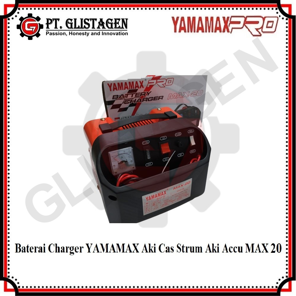 Yamamax Max 20 Batery Baterai Charger Yamamax Aki Cas Strum Aki Accu