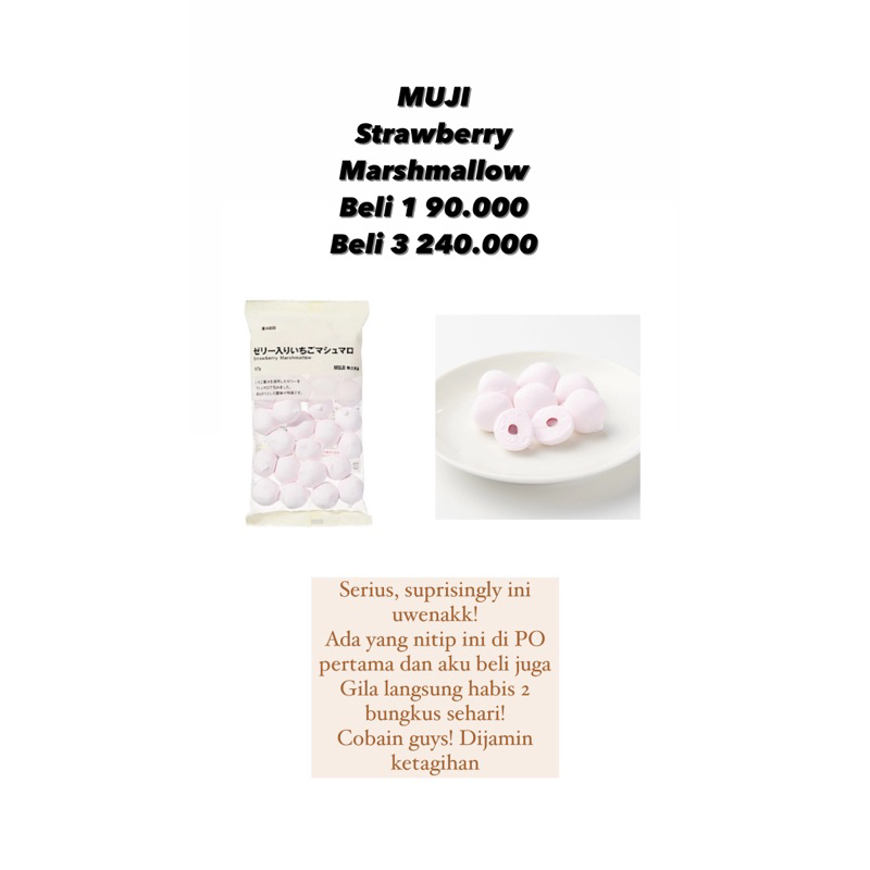 Jual MARSHMALLOW MUJI ENAK SNACK SINGAPORE Shopee Indonesia