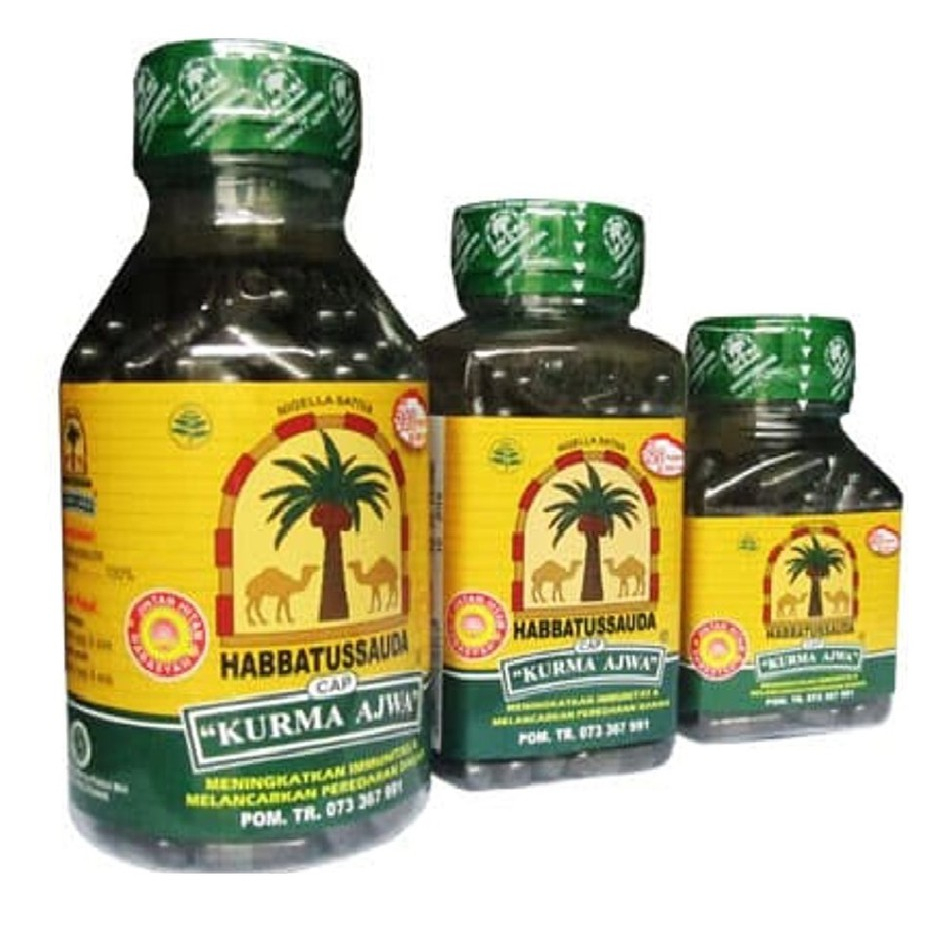 Habbatussauda Cap Kurma Ajwa 120 kaspul / 100 kapsul / 210 kapsul PRODUK ASLI