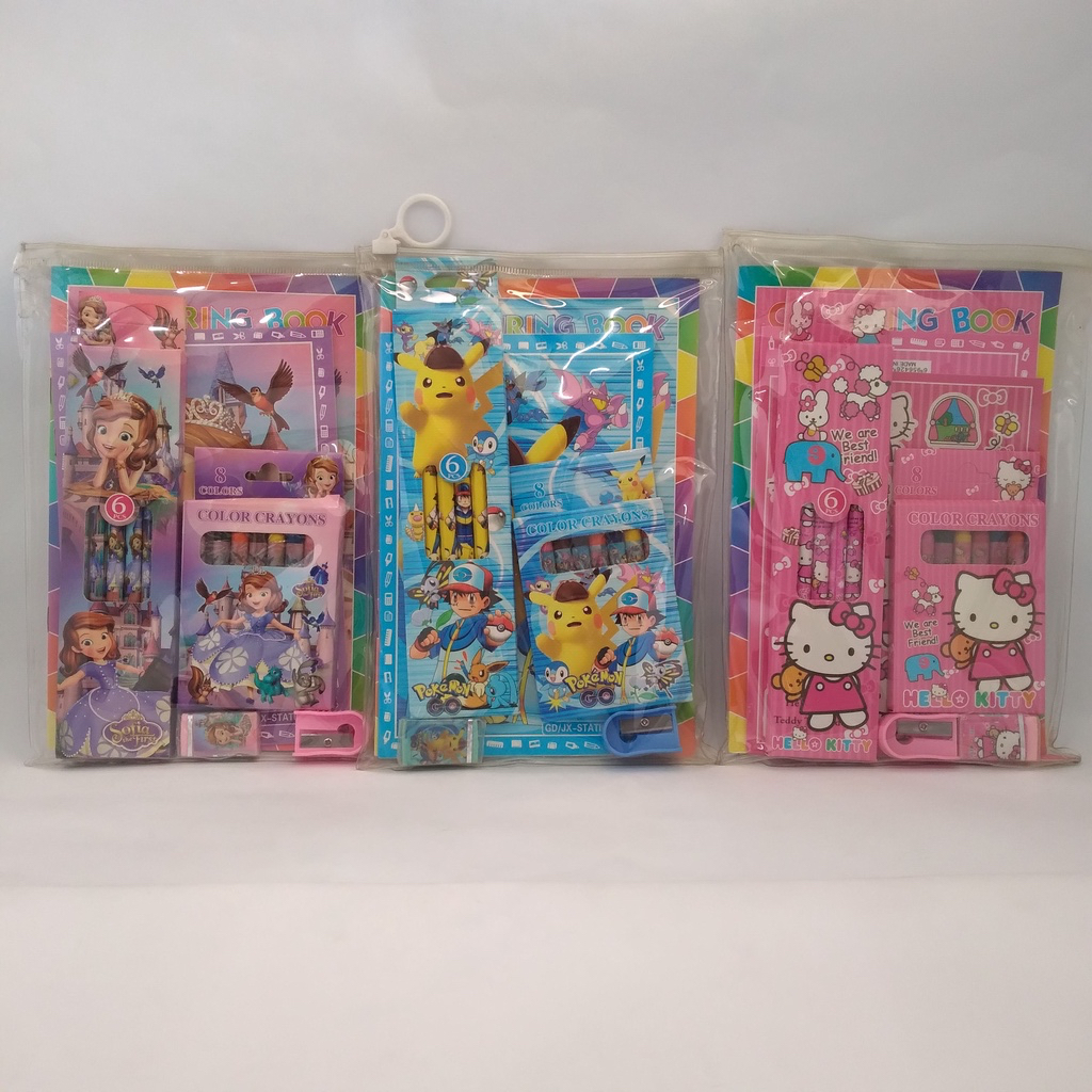 

STATIONERY SET/ SET ALAT TULIS 5 in 1 BERBAGAI MACAM KARAKTER FAVORIT UNTUK ANAK PEREMPUAN DAN LAKI LAKI