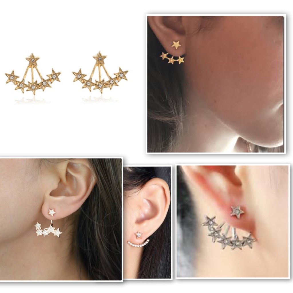 anting gold rhodium stainless bintang gc2 stars combo