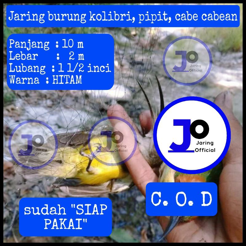 jaring burung kecil 10 meter, jaring burung sawah perangkap burung jebakan burung jerat burung jarin