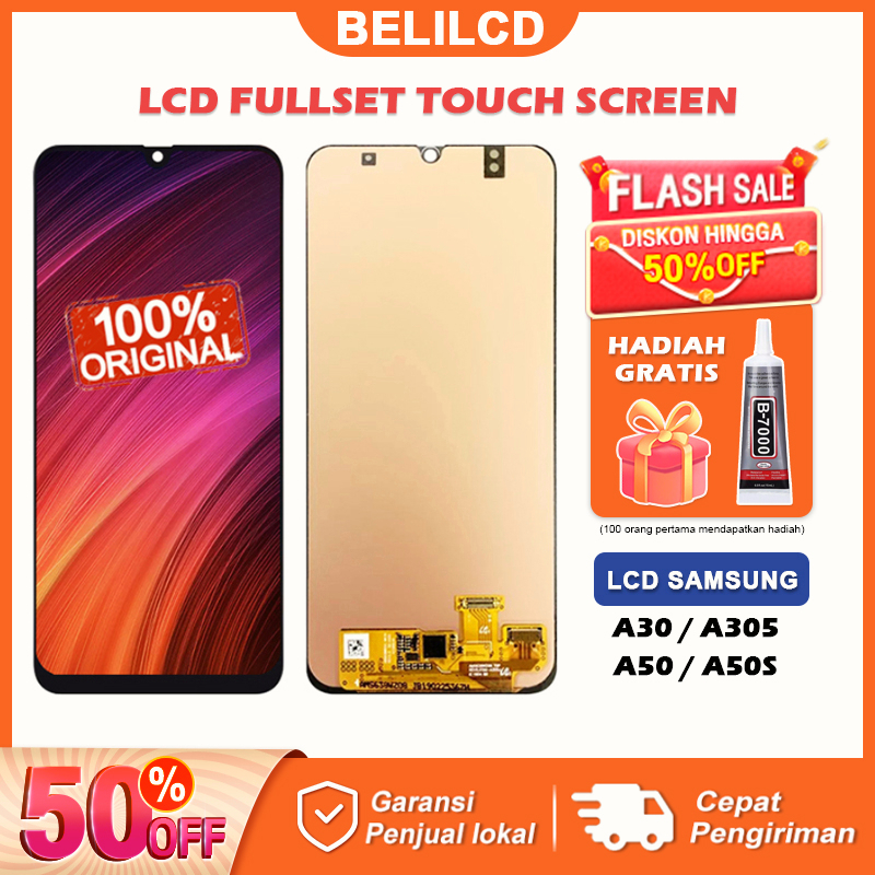 [ORIGINAL] LCD Samsung GALAXY A30 A305 A50 Fullset Touchscreen ORI Touch Screen Bagian Digitizer Layar Sentuh Versi Tinggi