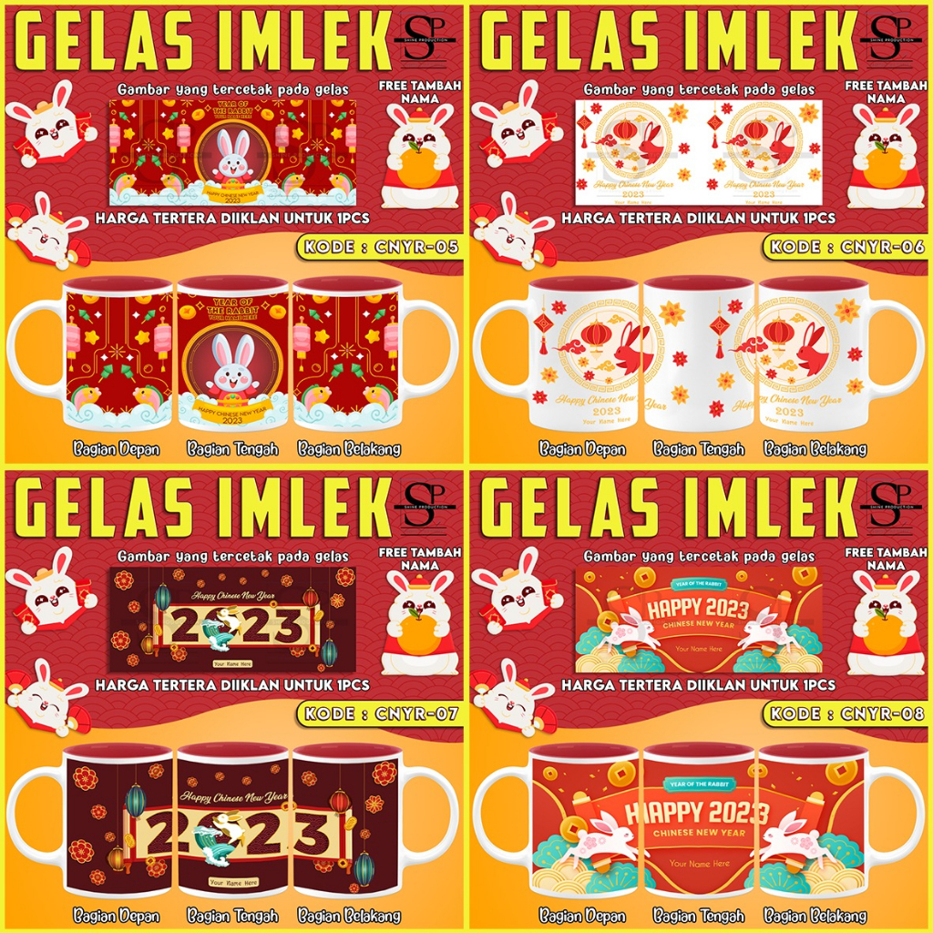 Gelas Imlek Mug Chinese New Year Rabbit Hampers Gift