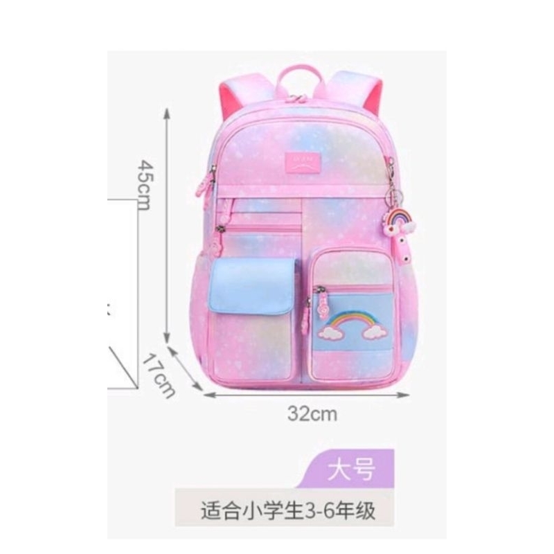 (import)Tas sekolah ABG Korea model kulkas 17inchi