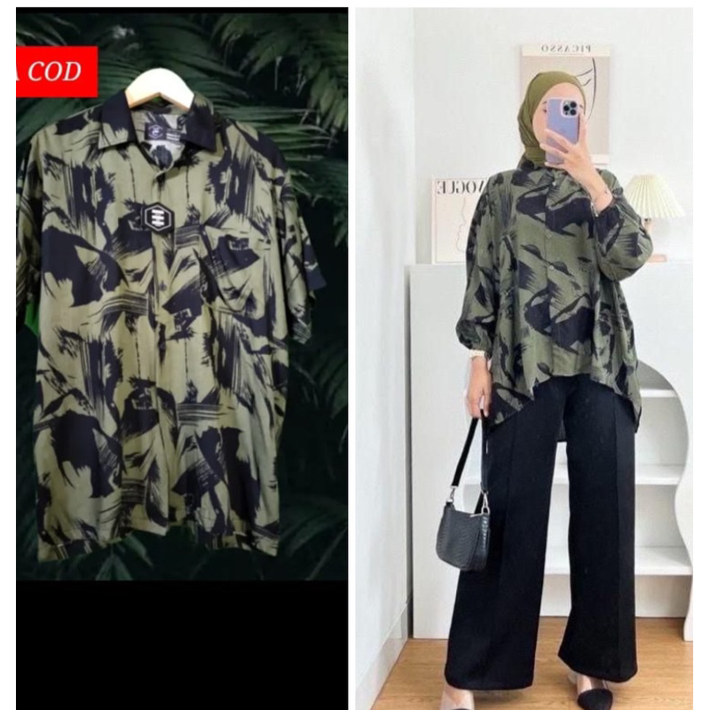 BLOUSE OVERSIZE COUPLE-Grenn